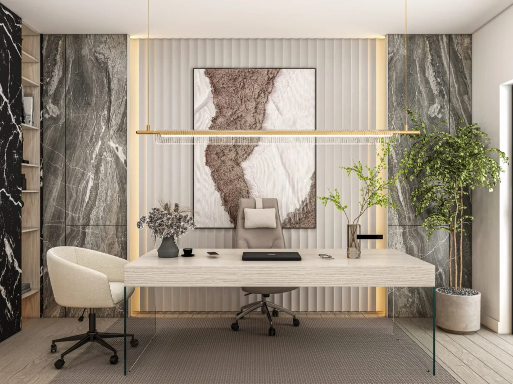 Modern Home Office & Living Room Design(LRMSXD0804)-Living room