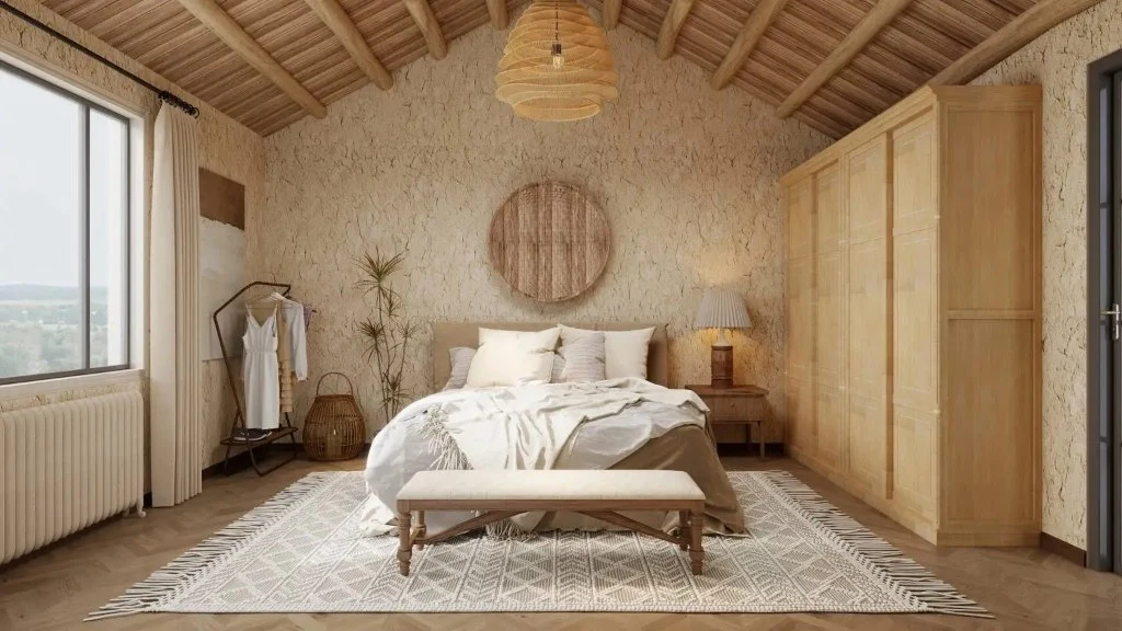 Natural Dwelling, Simple and Warm Home Space bedroom