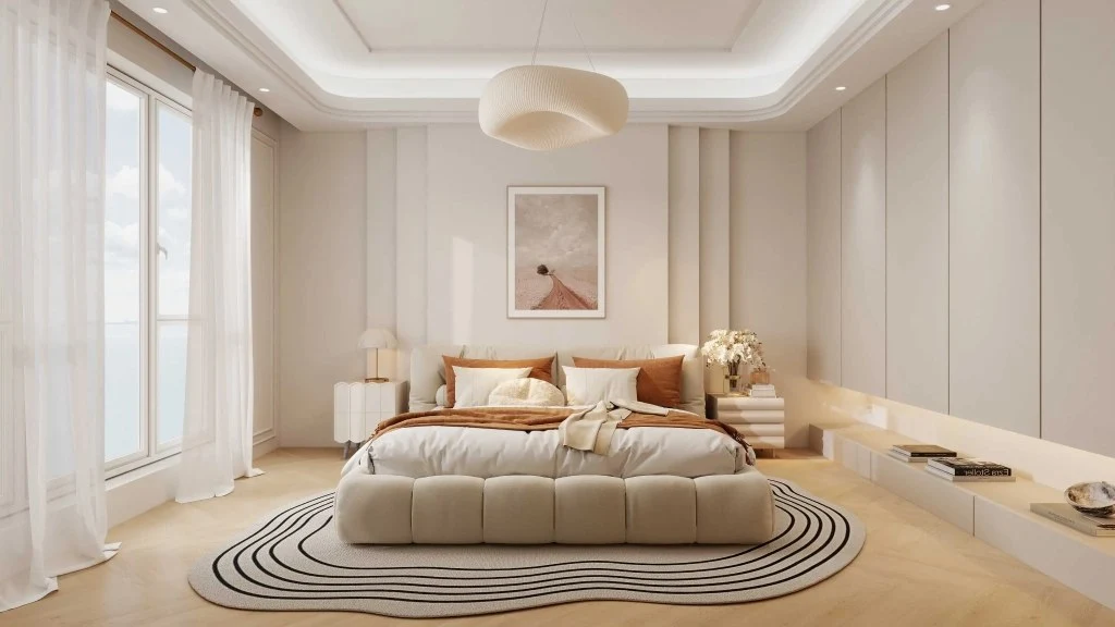 Cream-Colored Light Luxury, Elegant Home Realm bedroom