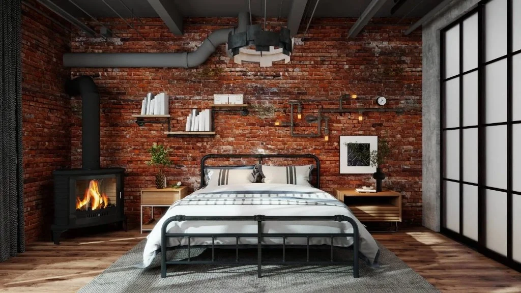Industrial-Style Residence bedroom