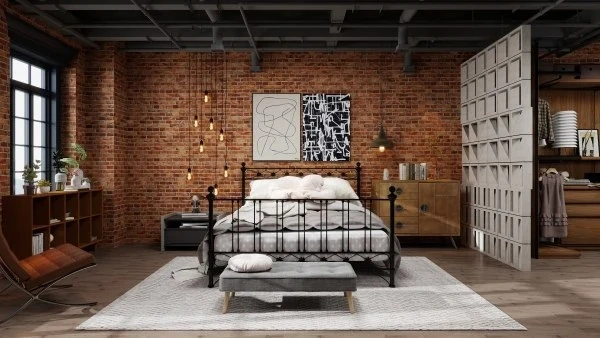 Industrial Exquisiteness Trendy Home Space bedroom