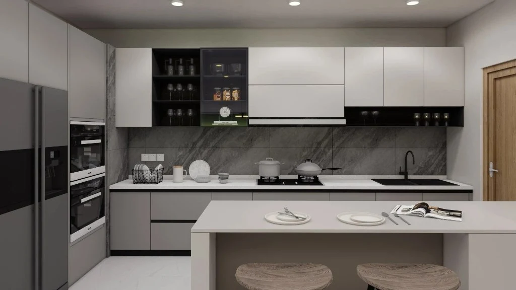 ELEGANT MODERN LIVING INTERIOR DESIGN kitchen