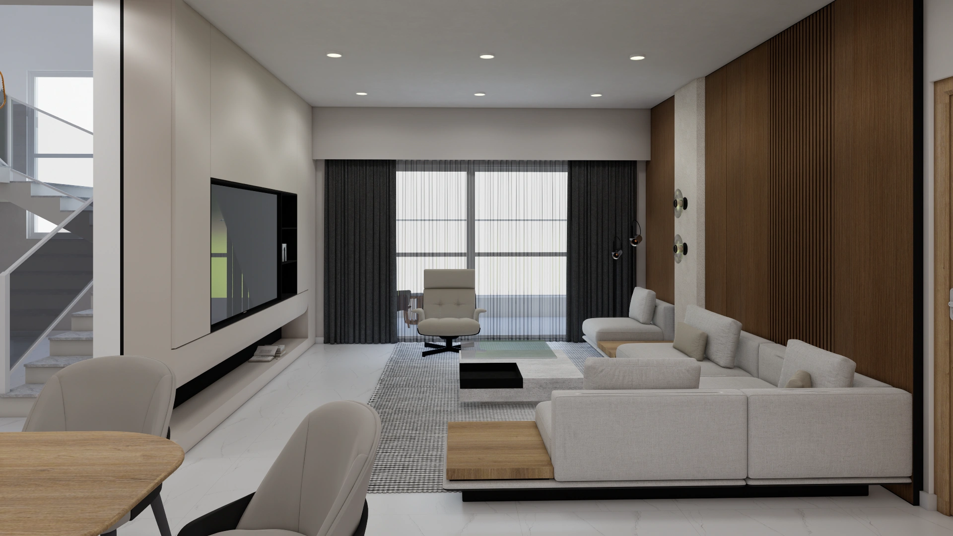 ELEGANT MODERN LIVING INTERIOR DESIGN Living room 1