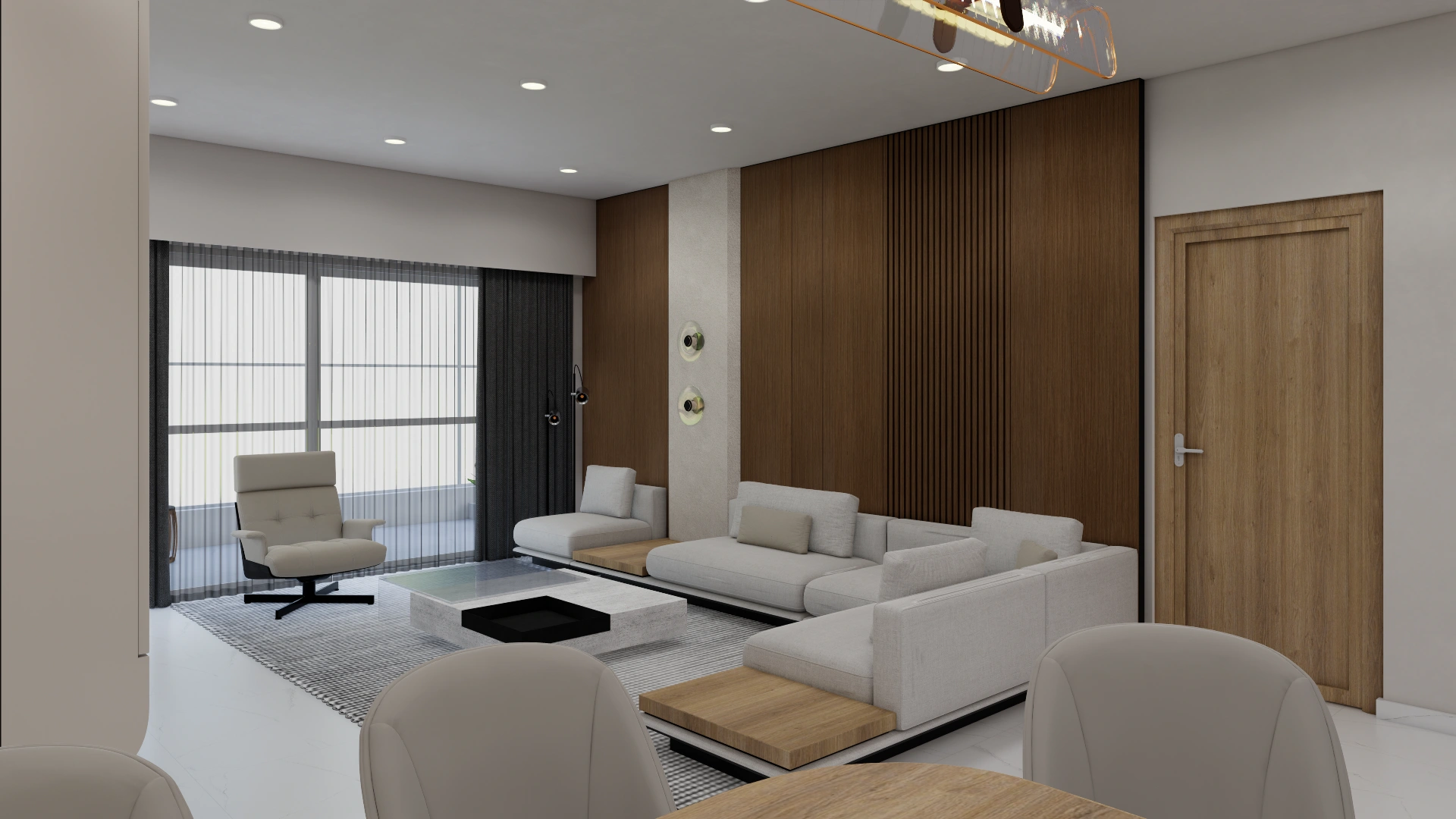 ELEGANT MODERN LIVING INTERIOR DESIGN Living room 2