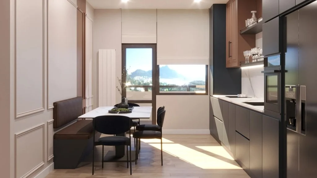 Modern Living Room kitchen
