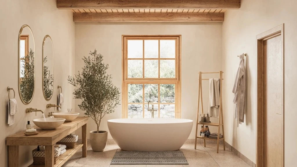 Warmth of Nature bathroom