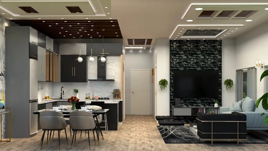Modern Home Interior Design Utilizing Neutral Tones dining-room