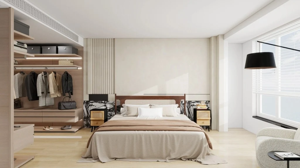 Retro Style Modern Interior Design bedroom