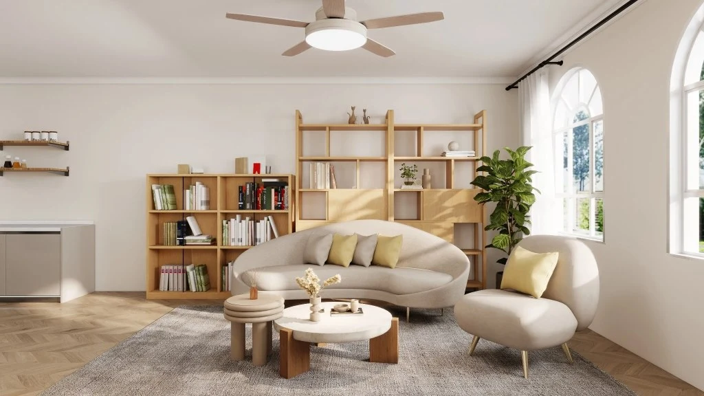 Simple Elegant Dwelling Warm Light Dream Space living-room