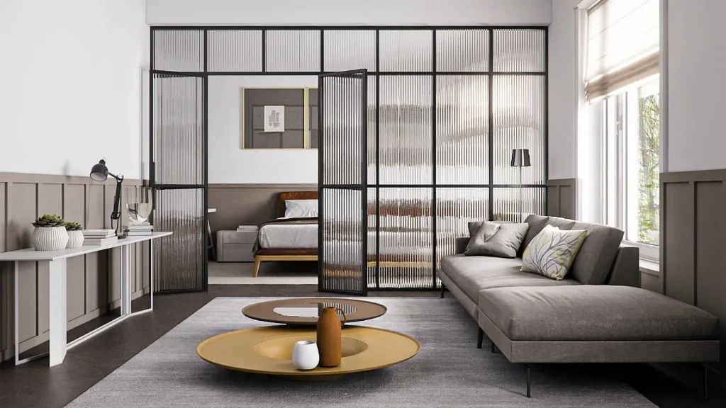 Modern Industrial Style Apartment living-room